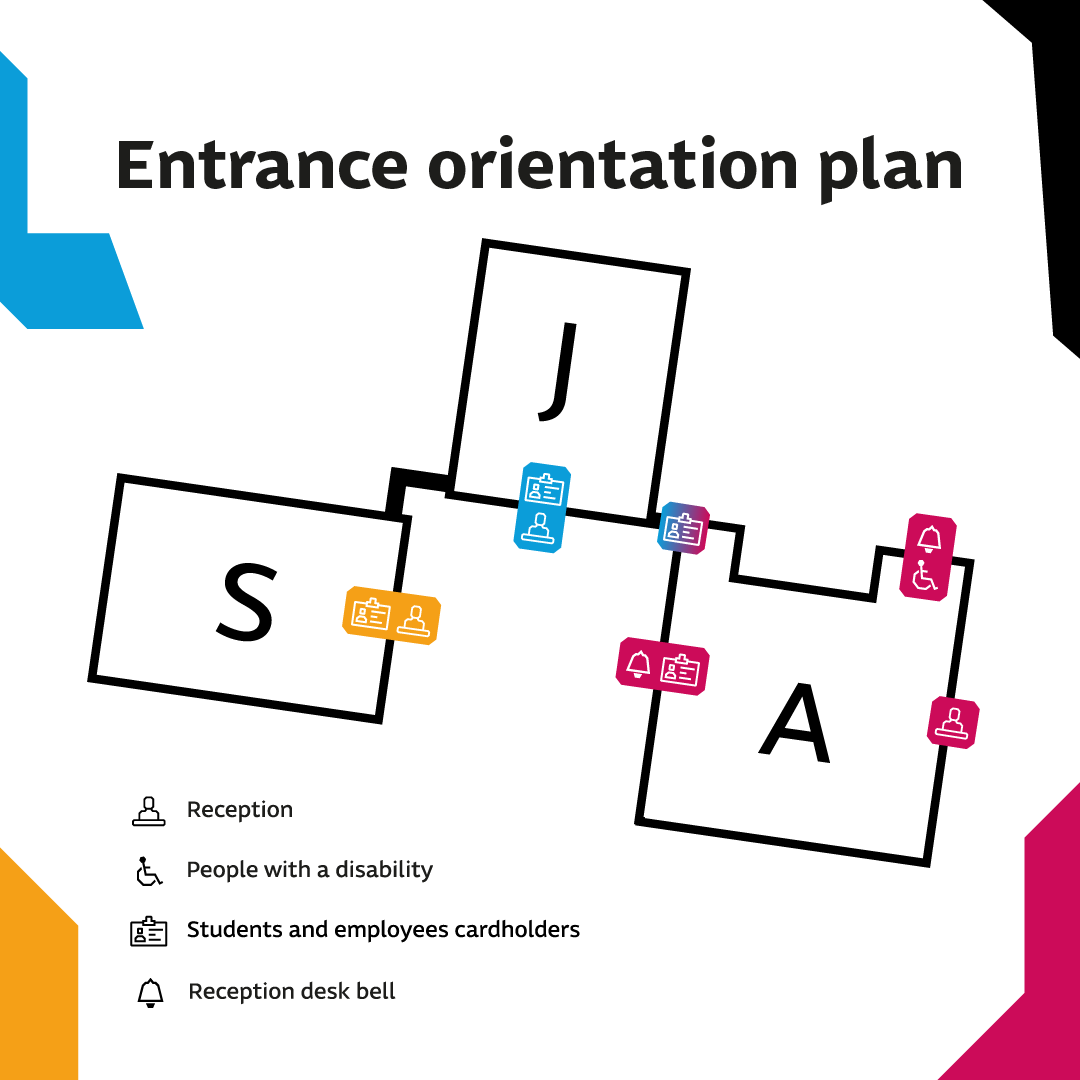 Entrance orientation plan map 