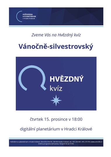 plakát vánočně-silvestrovský kvíz