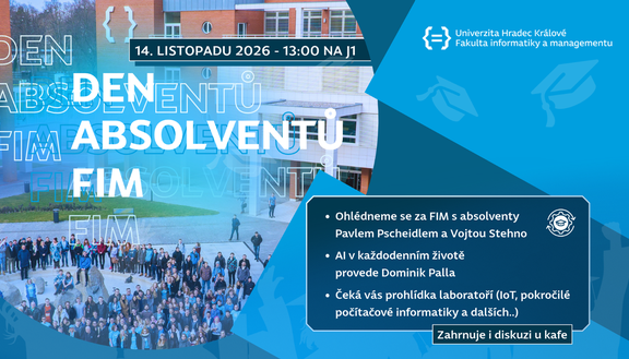 Den absolventů FIM. Těšíme se na setkání 14. listopadu