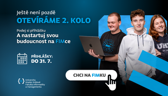 Otevíráme 2. kolo přihlášek na vybrané studijní programy