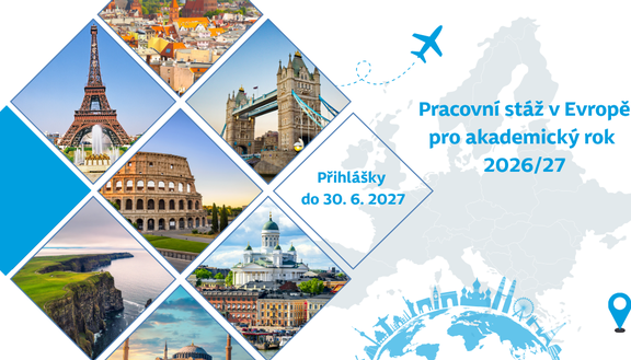 Nabídka pracovních stáží v&nbsp;Evropě pro akademický rok 2026/27