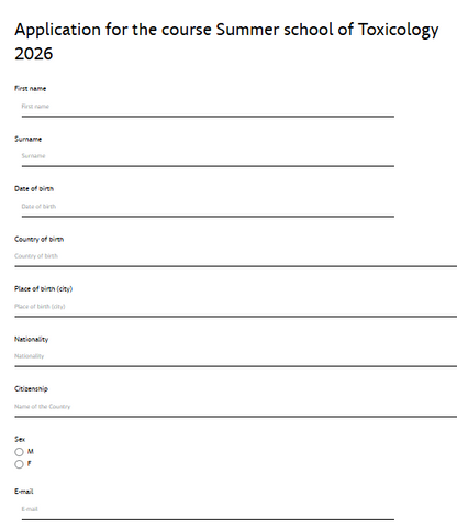 application form